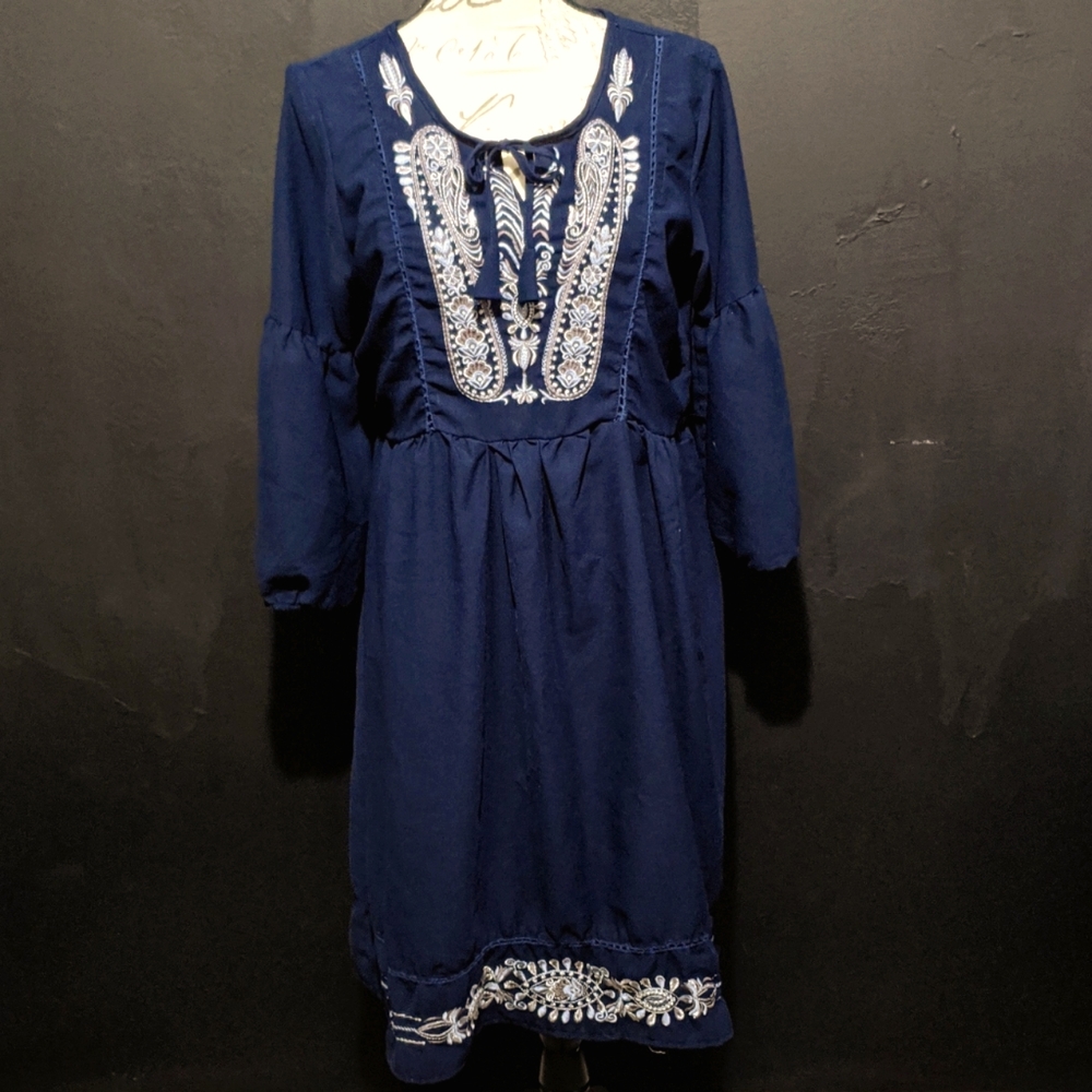 Boho Dress Navy Blue